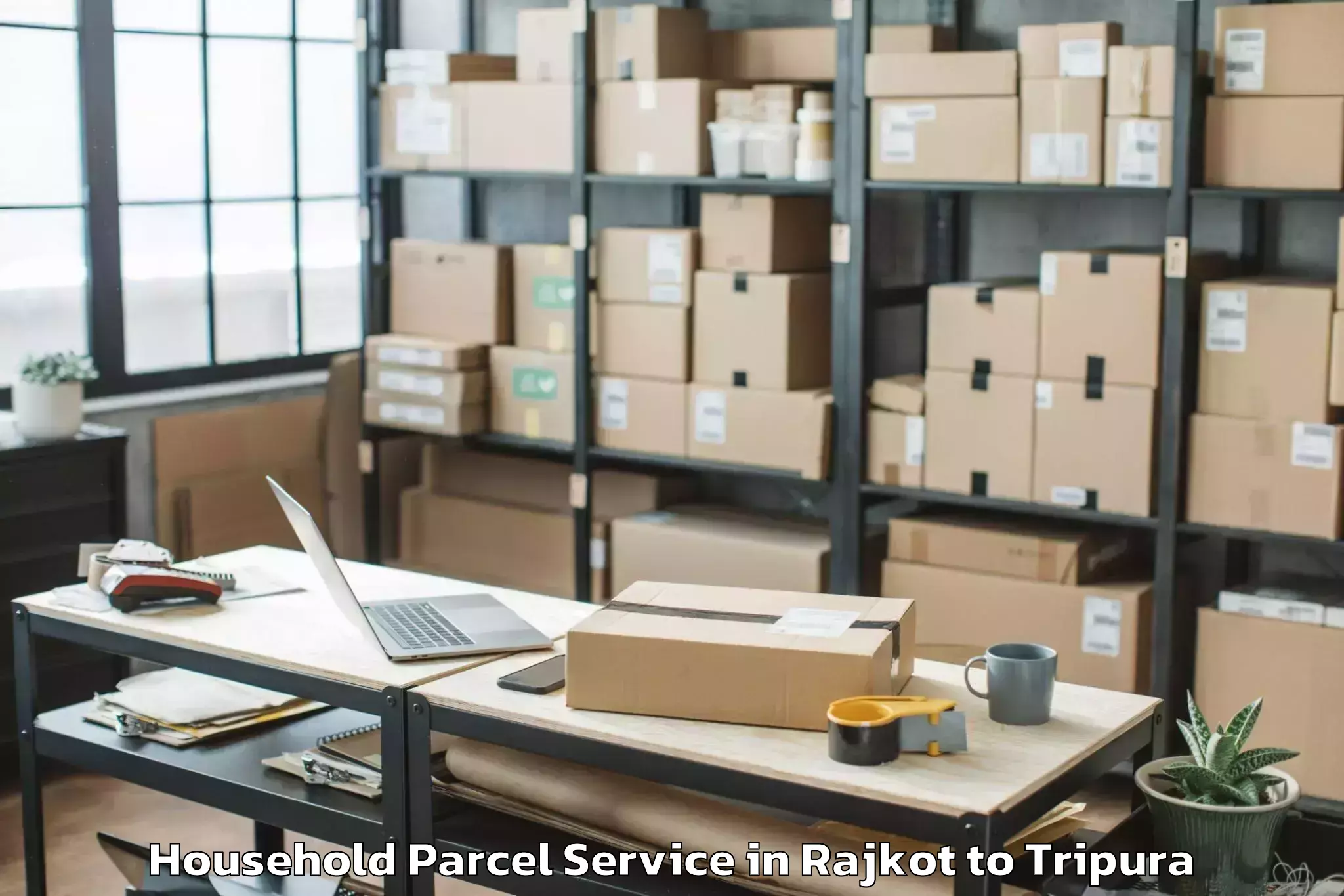 Book Rajkot to Singerbhil Airport Ixa Household Parcel Online